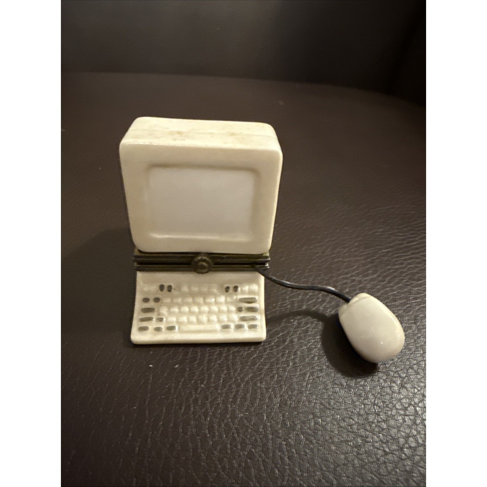 Rare Vtg Midwest of Cannon Falls Computer Hinged Trinket Box with Mouse